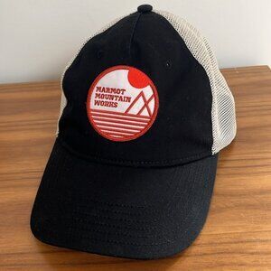 MARMOT Mountain Works Patch Retro Trucker Cap Mesh Back Snap Back Adjustable